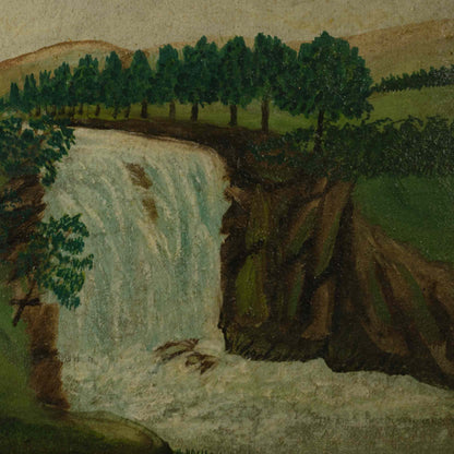 Antique Waterfall Painting, Virginia, 19th C.