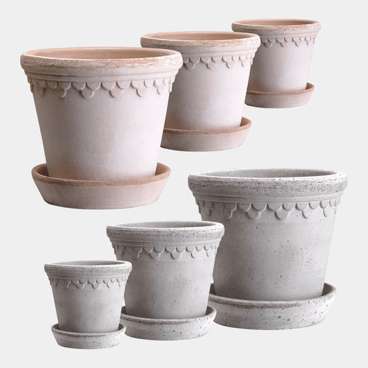 Bergs Potter Københavner Terracotta Pot & Saucer