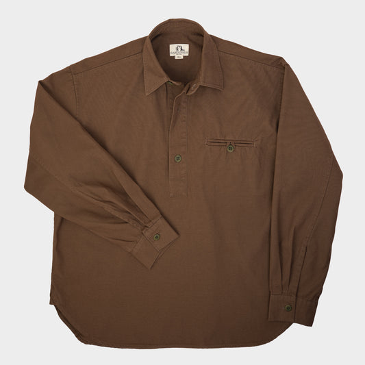 Washed Cotton Gardening Smock No. 2 in Bark