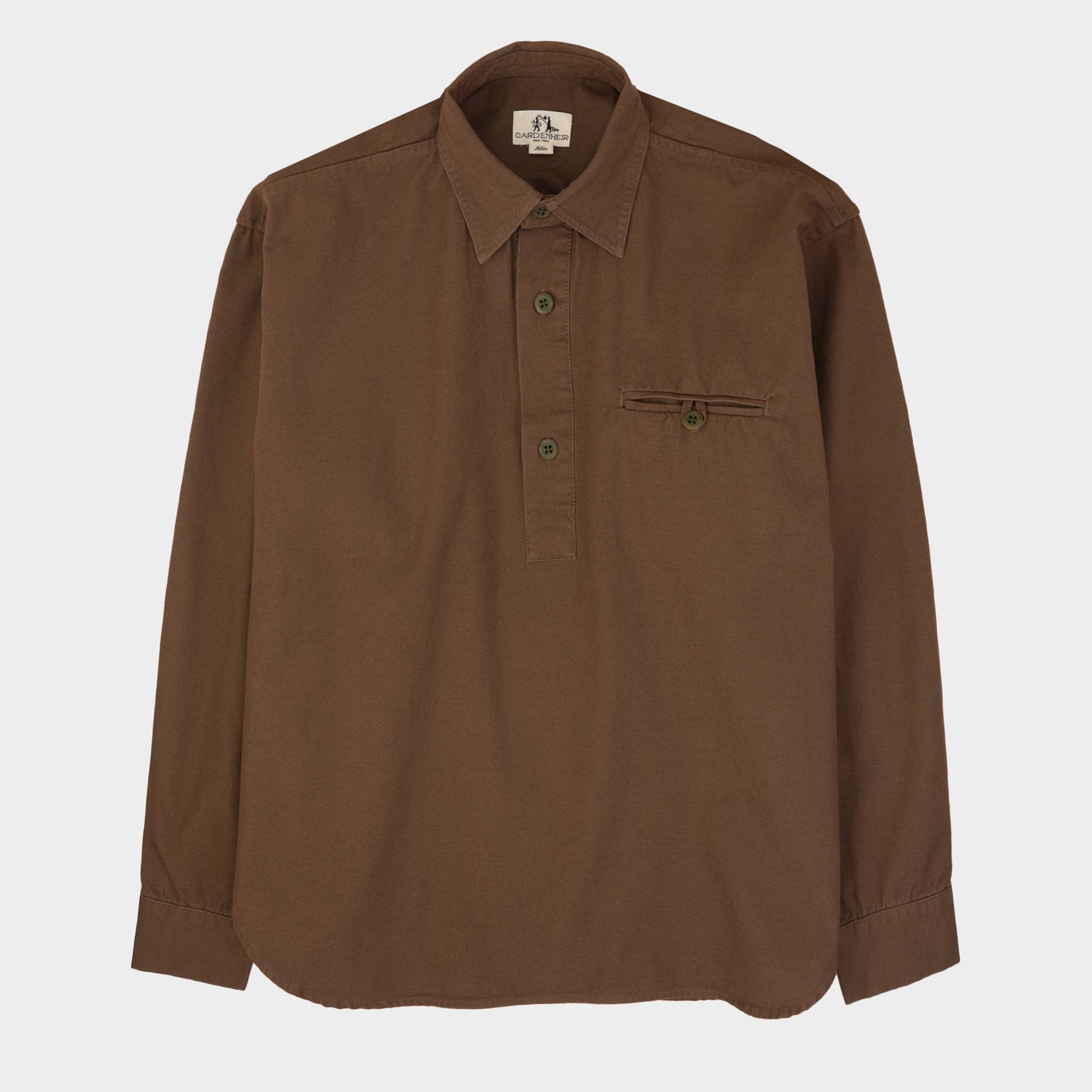 Washed Cotton Gardening Smock No. 2 in Bark