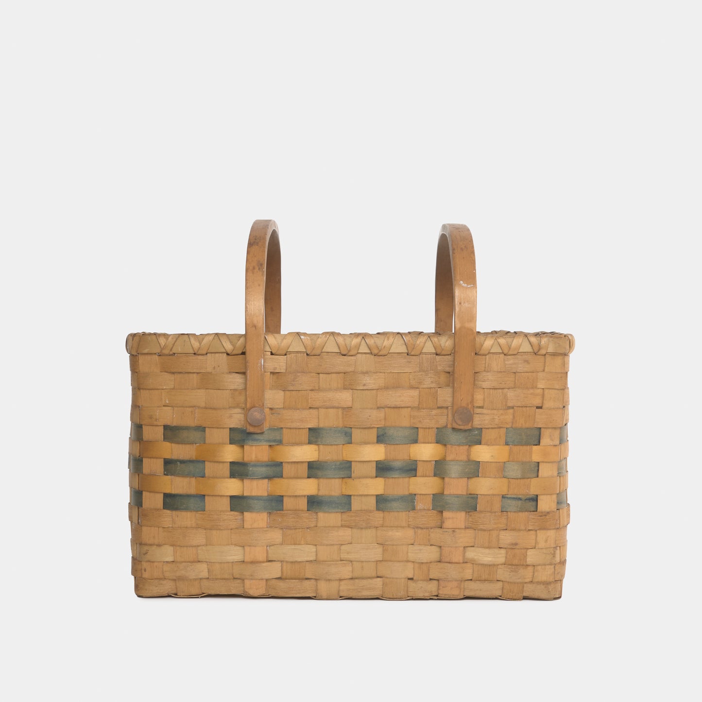 Vintage Two Handled Woven Basket