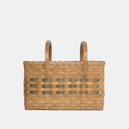 Vintage Two Handled Woven Basket