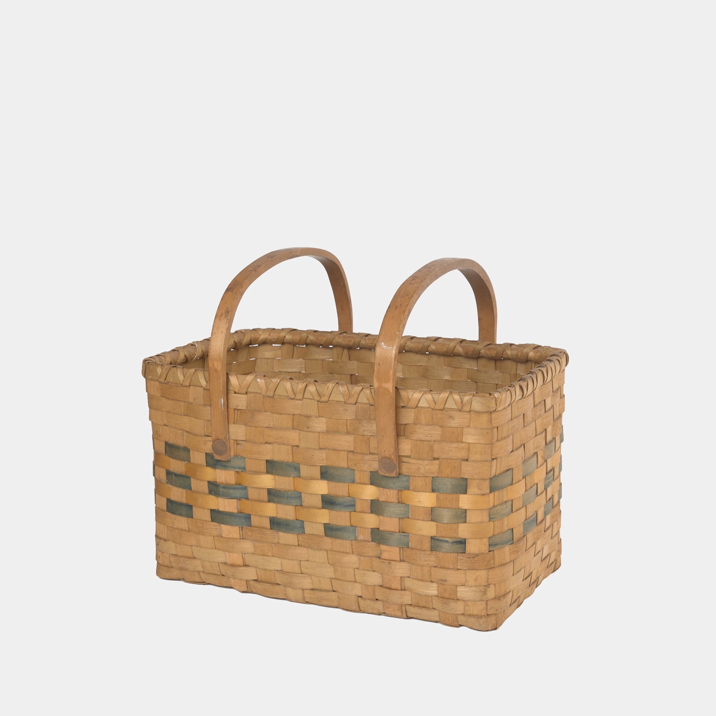 Vintage Two Handled Woven Basket