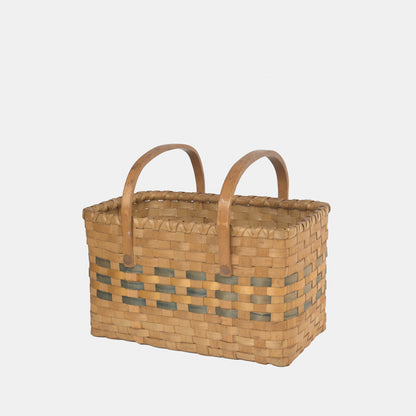 Vintage Two Handled Woven Basket