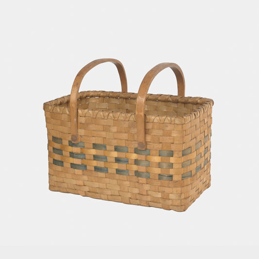 Vintage Two Handled Woven Basket