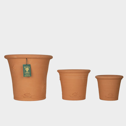 English Terracotta Embossed Bee Pots