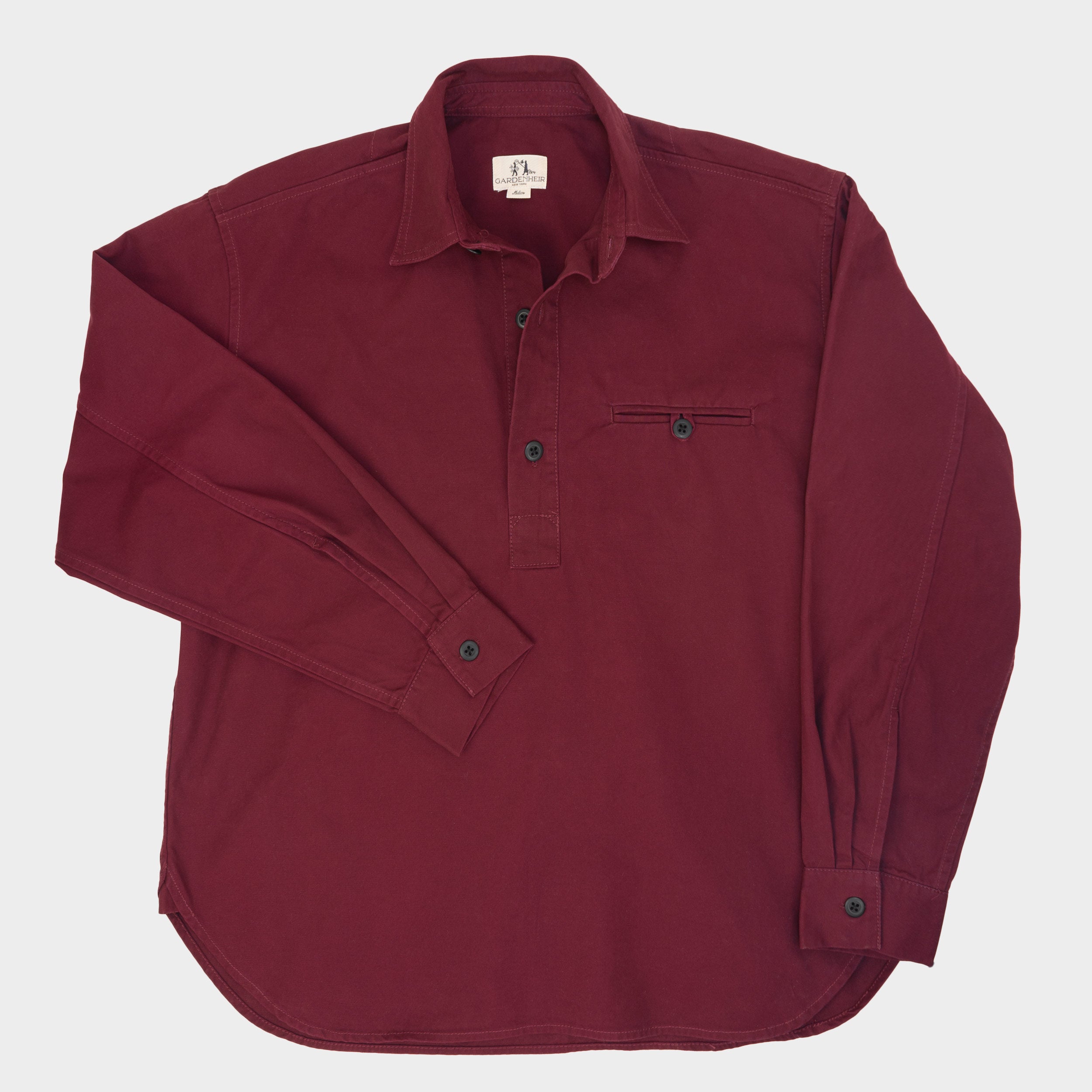 Washed Cotton Gardening Smock No. 2 in Beet