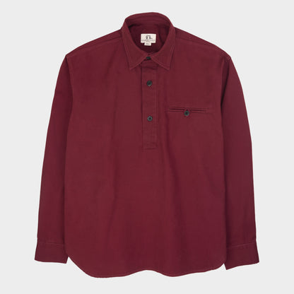 Washed Cotton Gardening Smock No. 2 in Beet