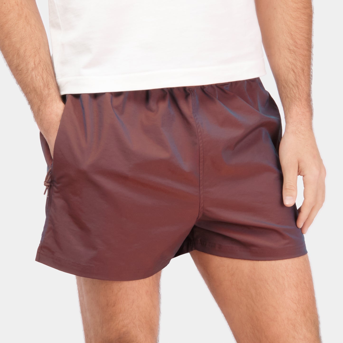 Iridescent Sport Short in Beetle