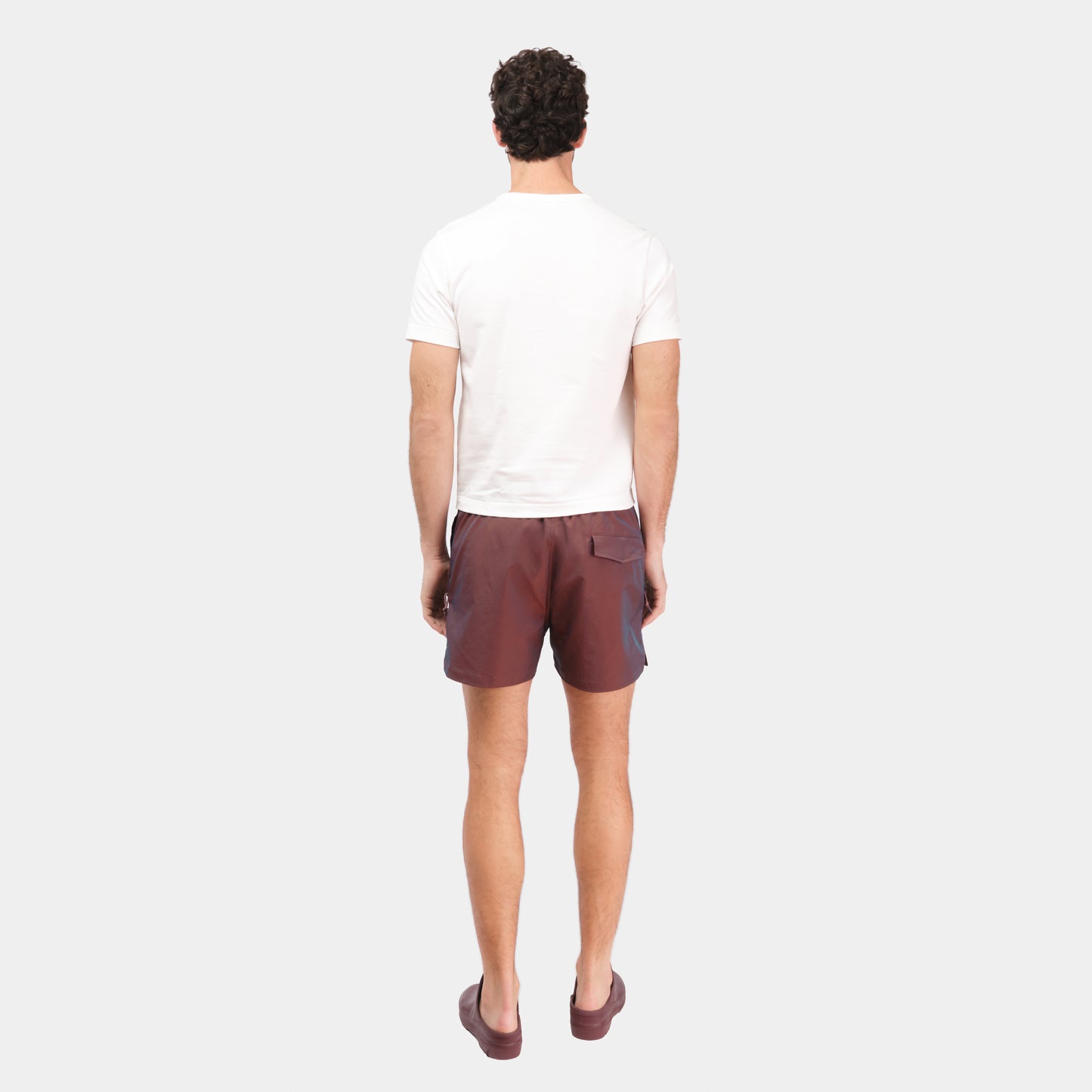 Iridescent Sport Short in Beetle