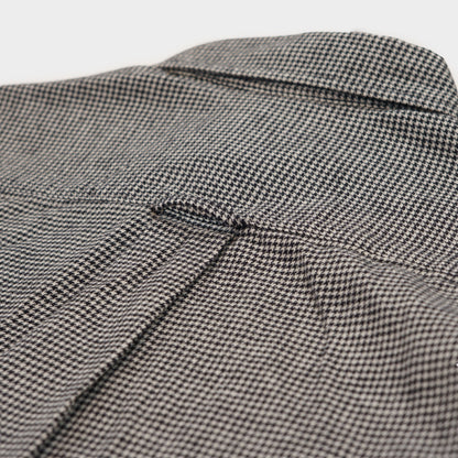 Gardening Chemise in Organic Flannel Houndstooth - Black