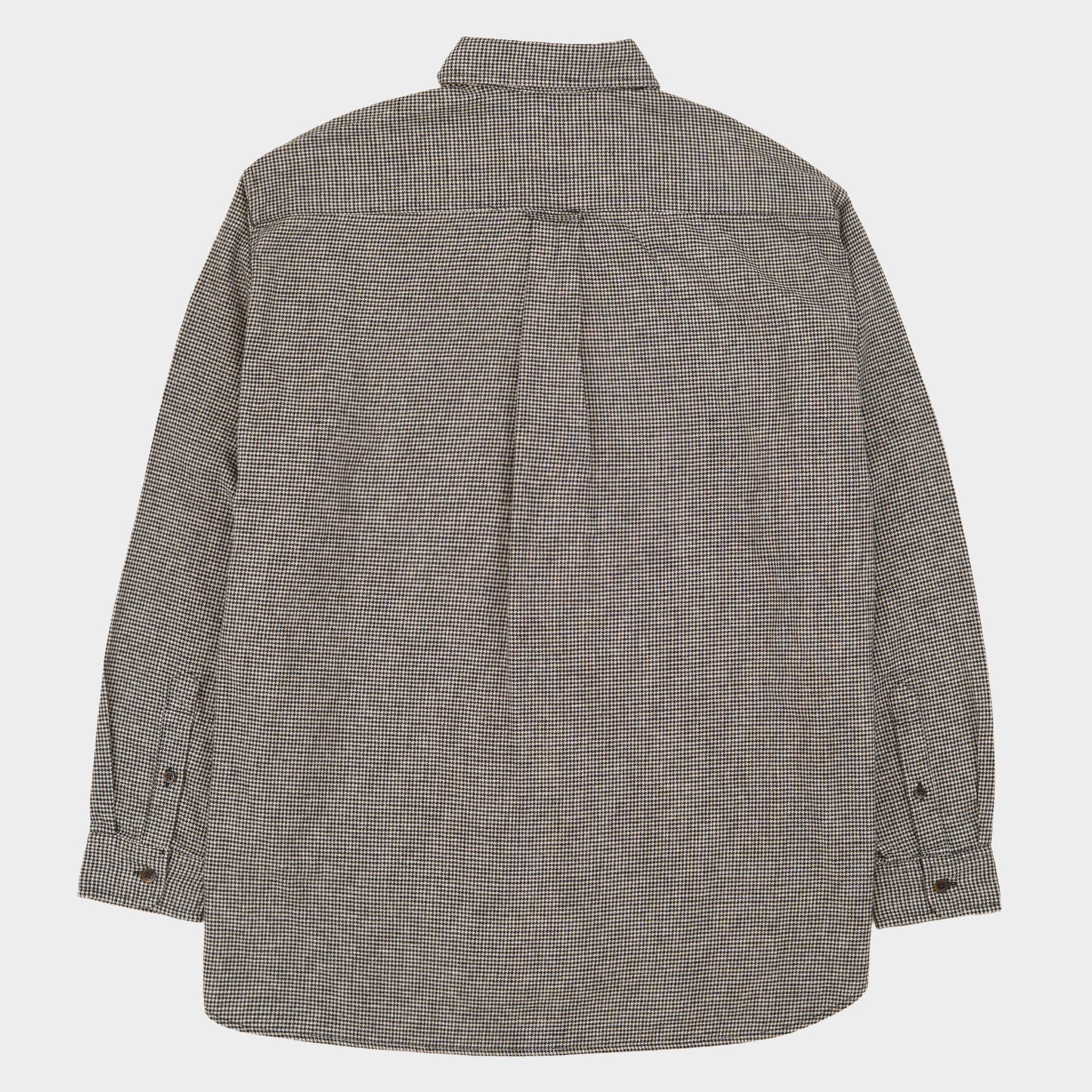 Gardening Chemise in Organic Flannel Houndstooth - Black