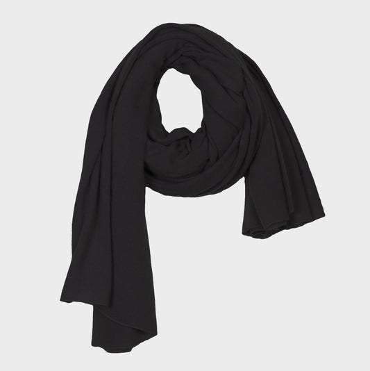 Himalayan Cashmere Aviator Wrap Scarf in Black