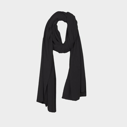 Himalayan Cashmere Aviator Wrap Scarf in Black