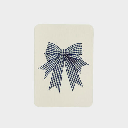 Gingham Bow Greeting Cards Set of 6