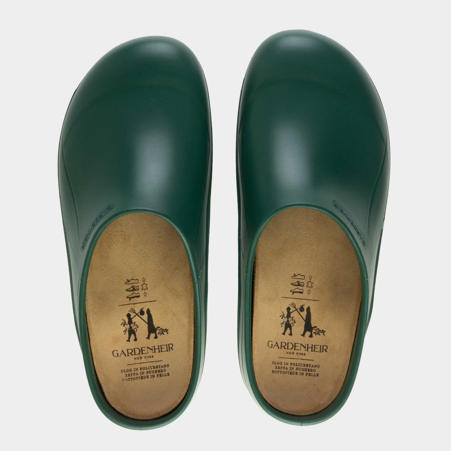 Italian Garden Clogs in British Green