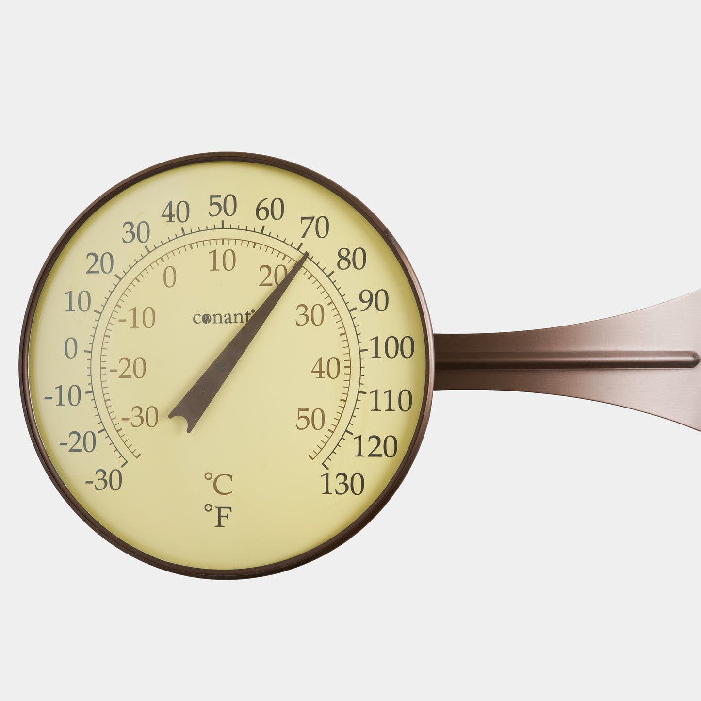 Large Bronze Dial Thermometer