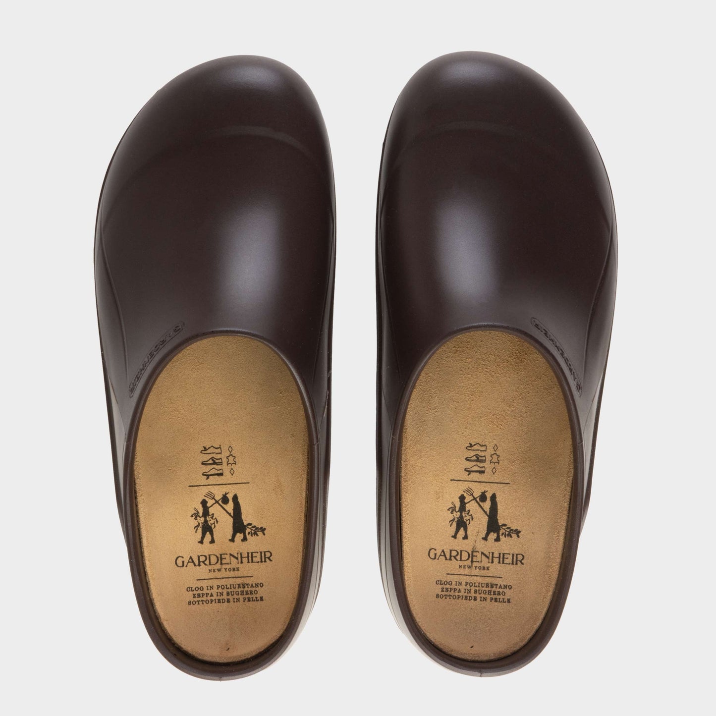 Italian Garden Clogs in Brown