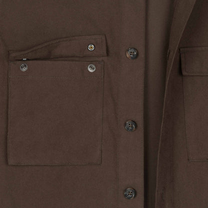 Japanese Cotton Flannel Field Shirt in Brown