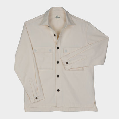 Japanese Cotton Flannel Field Shirt in Ivory