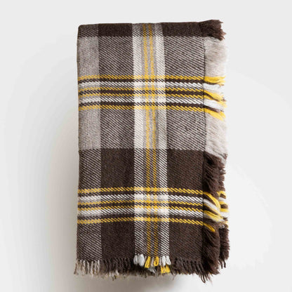 Bulgarian Wool Blanket in Shultz Plaid