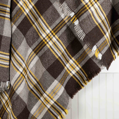 Bulgarian Wool Blanket in Shultz Plaid