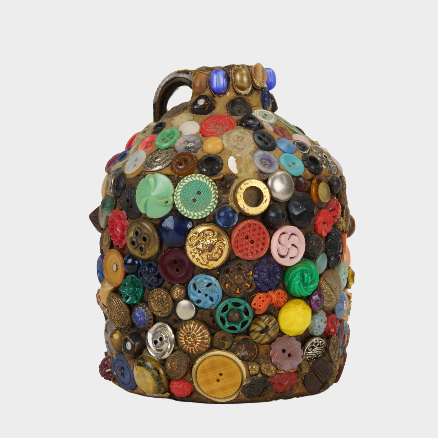 Vintage Memory Jug with Buttons and Baubles