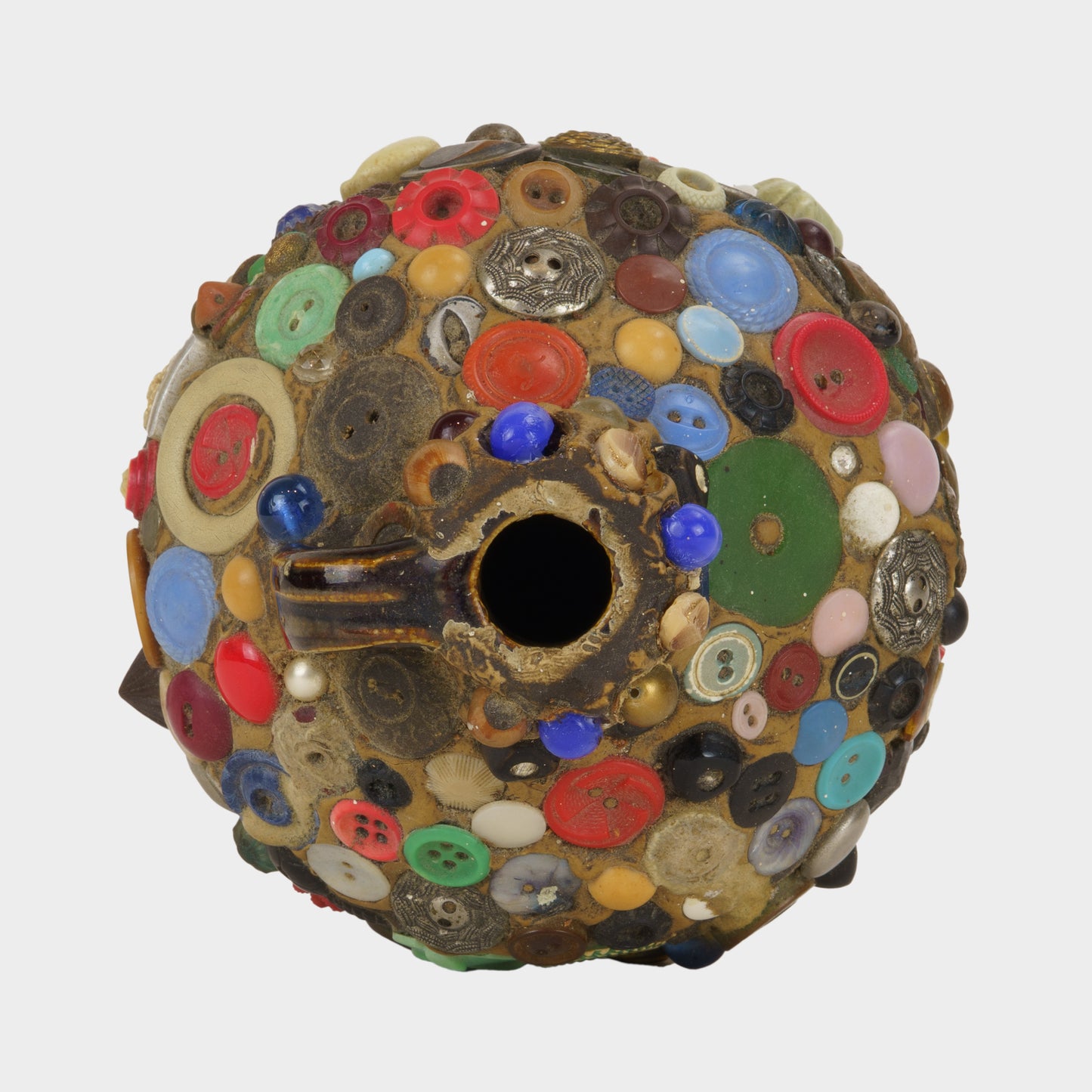 Vintage Memory Jug with Buttons and Baubles