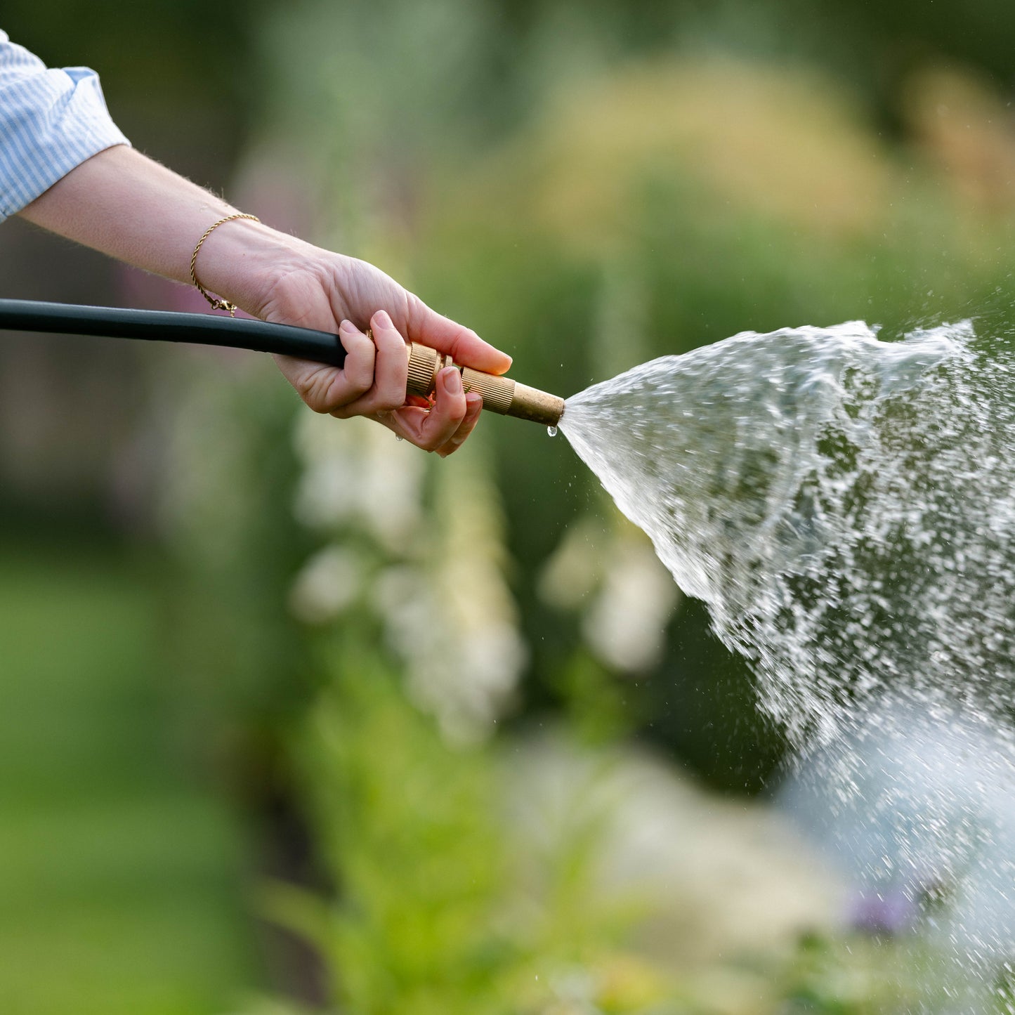 English Garden Hose with Brass Nozzle