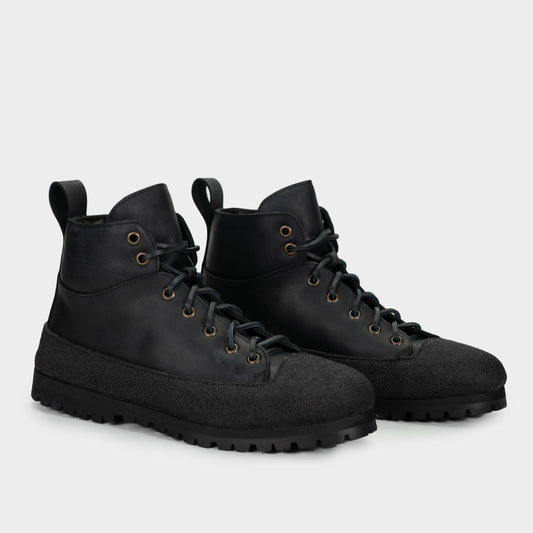 Calfskin Weatherproof Gardening Boots in Black