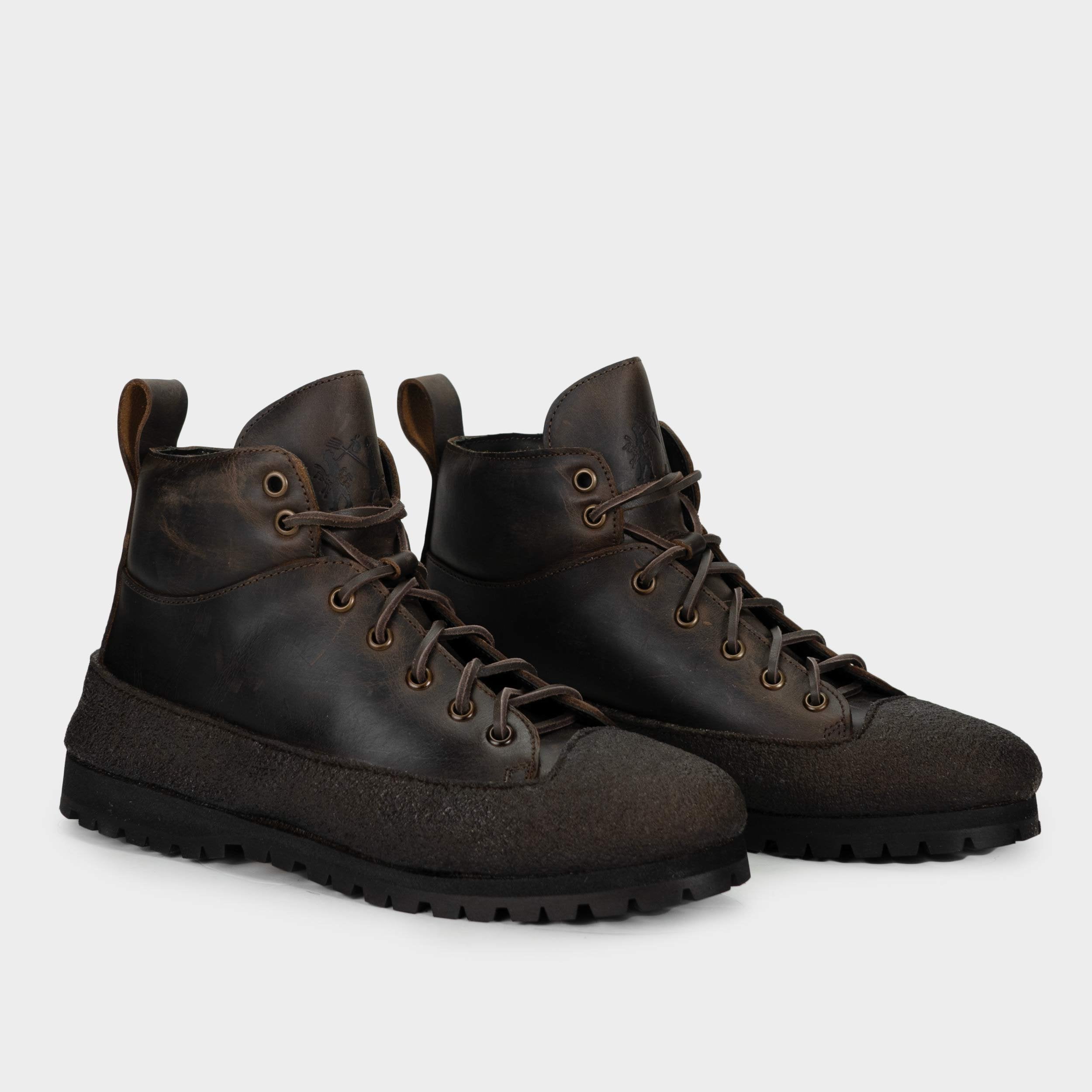 Calfskin Weatherproof Gardening Boots in Dark Brown