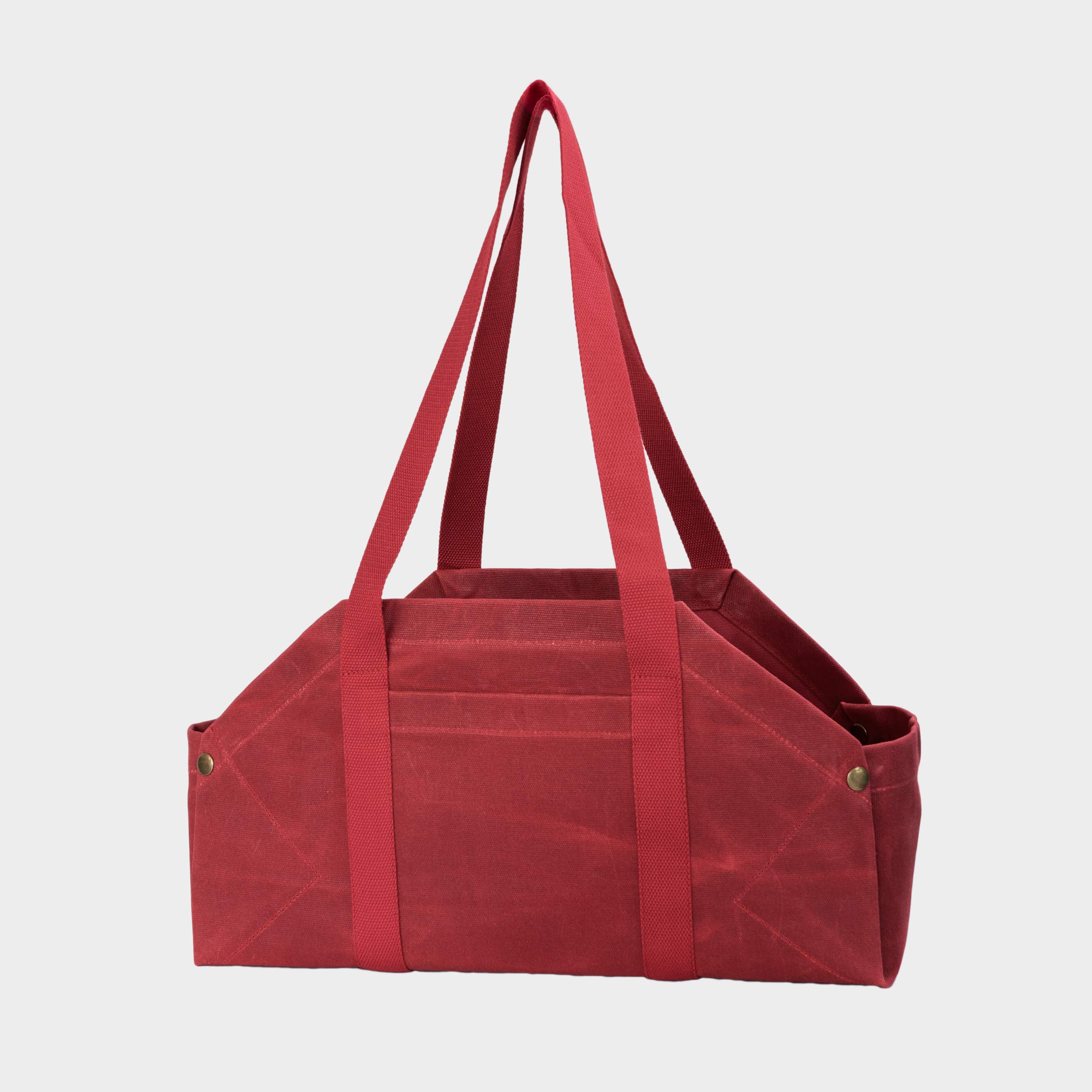 Gardenheir Waxed Canvas Origami Harvesting Trug/Tote in Red
