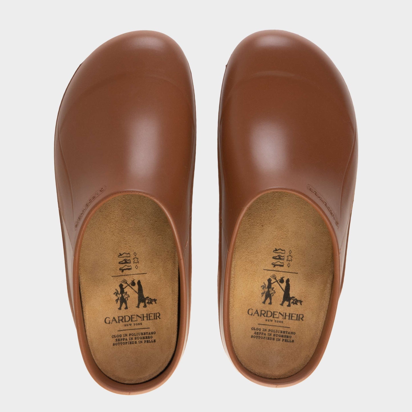 Italian Garden Clogs in Caramel