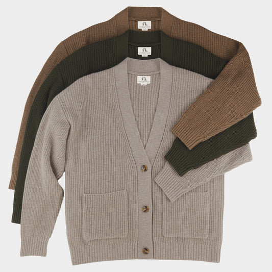 Cashmere Ridge Knit Cardigan