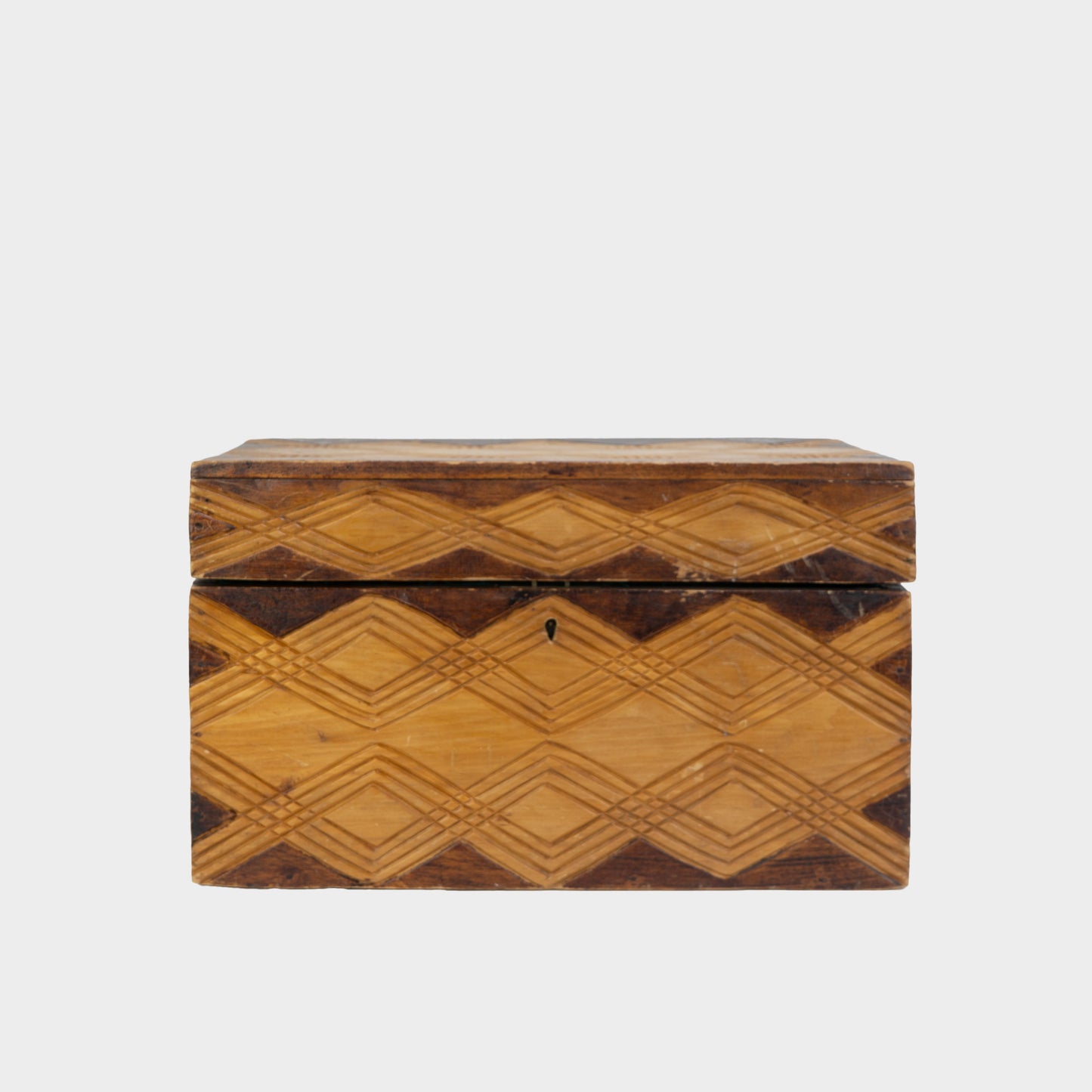 Vintage Large Carved Wood Box