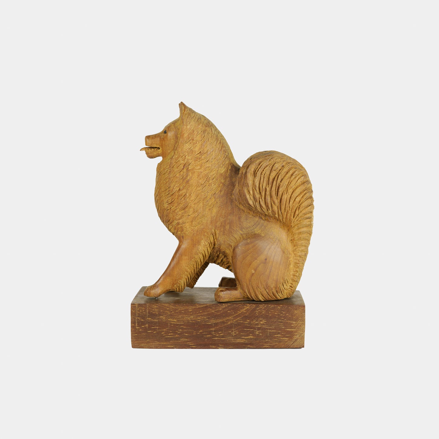 Vintage Carved Dog (Samoyed or Related Spitz Breed)