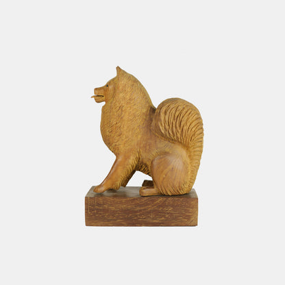 Vintage Carved Dog (Samoyed or Related Spitz Breed)