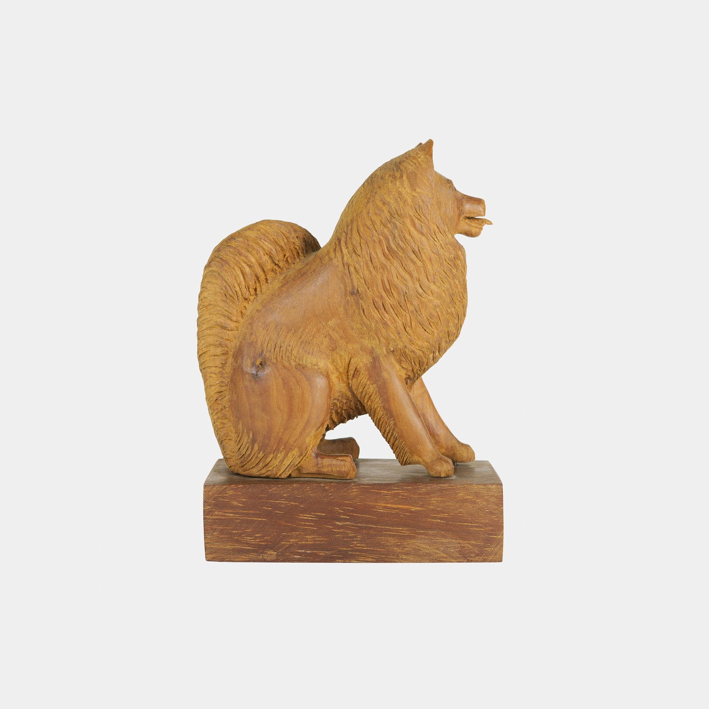 Vintage Carved Dog (Samoyed or Related Spitz Breed)