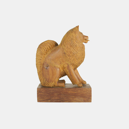 Vintage Carved Dog (Samoyed or Related Spitz Breed)