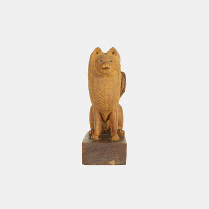 Vintage Carved Dog (Samoyed or Related Spitz Breed)