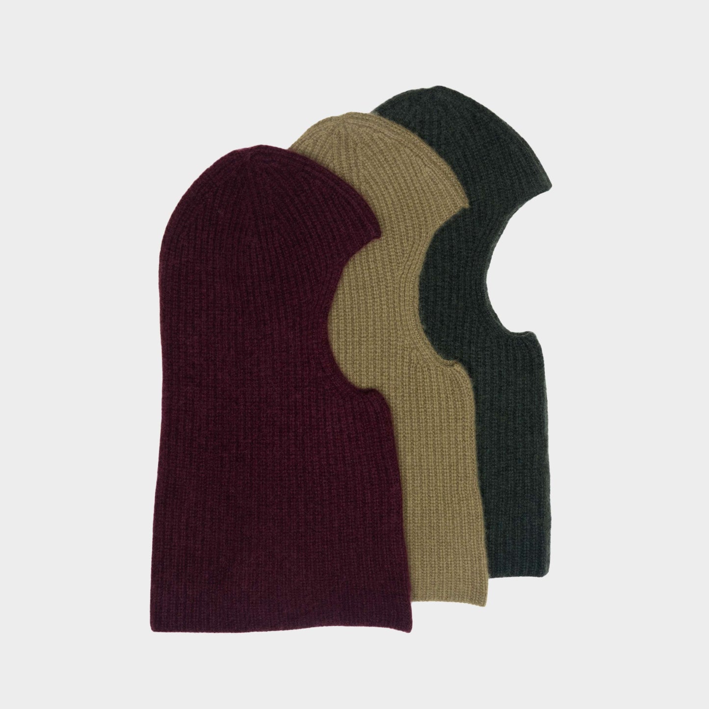 Shaker Stitch Cashmere Balaclava