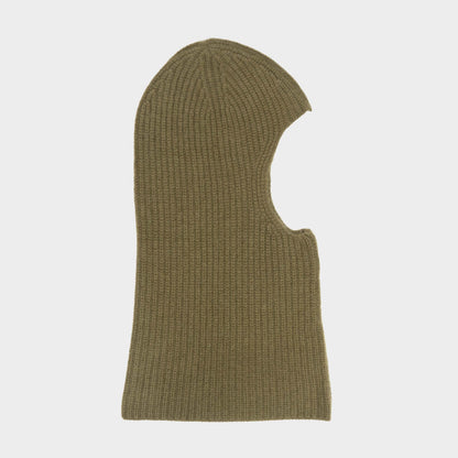 Shaker Stitch Cashmere Balaclava