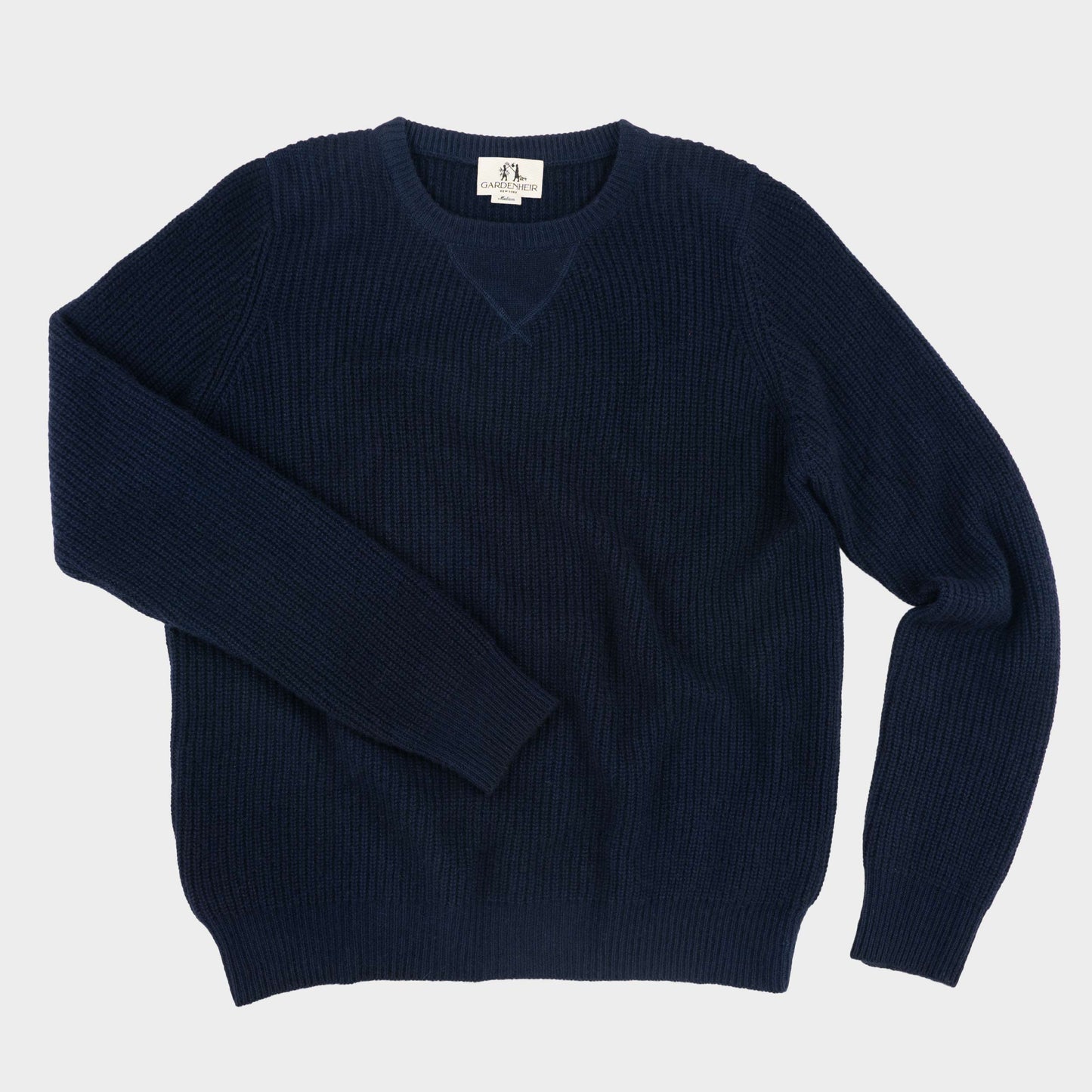 Himalayan Cashmere Shaker Stitch Crewneck Sweater