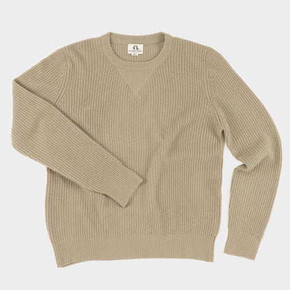 Himalayan Cashmere Shaker Stitch Crewneck Sweater