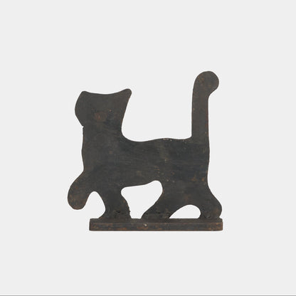 Vintage Metal Cat Door Stop