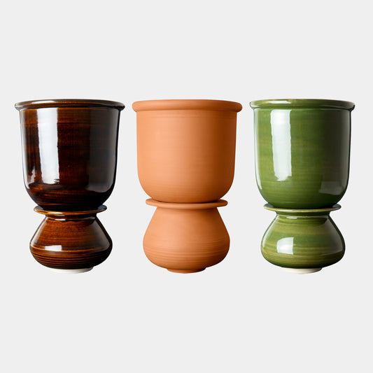 Ceramic Planter with 4" Pedestal/Vase