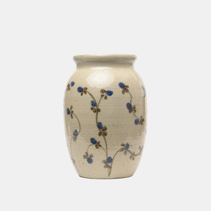 Vintage Ceramic Vase with Blackberry Motif