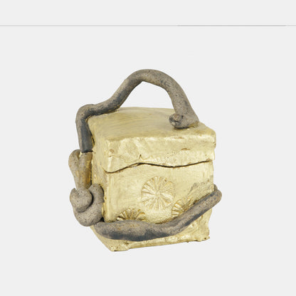 Vintage Folk Ceramic Snake Box