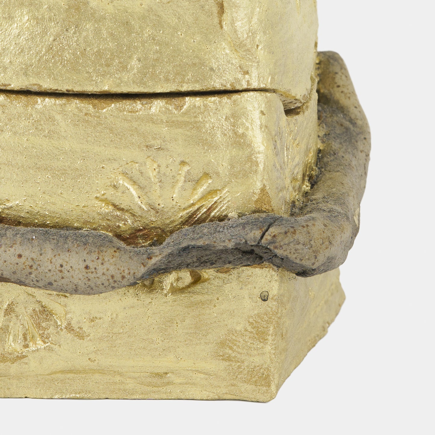 Vintage Folk Ceramic Snake Box