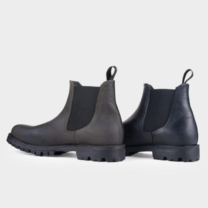 Calfskin Waterproof Chelsea Boot in Black